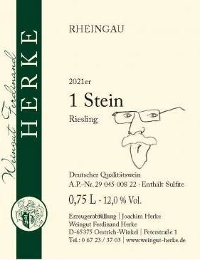 Zum Wein / Sekt: 2021er 1 Stein Riesling Q.b.A halbtrocken 0.75l