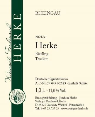Zum Wein / Sekt: 2021er Herke Trocken Riesling Q.b.A. 1l