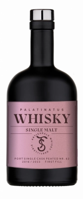 Zum Wein / Sekt: Palatinatus Single Malt Whisky Port Cask peated 122 0.5 ltr. 45 % vol
