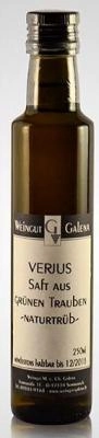Zum Wein / Sekt: VERJUS - Saft aus grünen Trauben - naturtrüb-