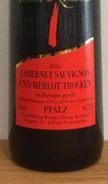 2015er Pfalz Cabernet Sauvignon und Merlot trocken 0.75l