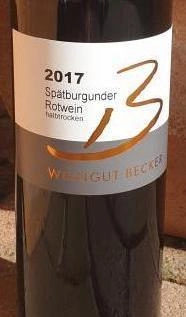 2017er Spätburgunder Rotwein halbtrocken 0.75l