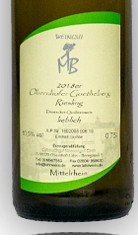 2018er Obernhofer Goetheberg Riesling Qualitätswein lieblich 