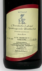 2017er Obernhofer Goetheberg Spätburgunder Weißherbst Qualitätswein trocken 0.75 l