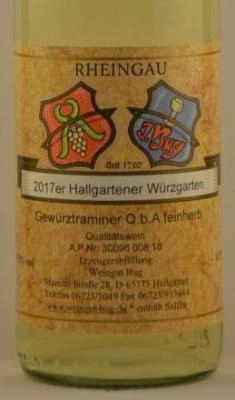 2021er Hallgartener Würzgarten Gewürztraminer Q.b.A trocken 0.75l