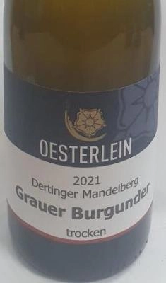 2021er Dertinger Mandelberg Grauer Burgunder Qualitätswein trocken 