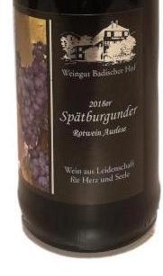 2018er Spätburgunder Auslese Rotwein Deutscher Prädikatswein. 0.75L.