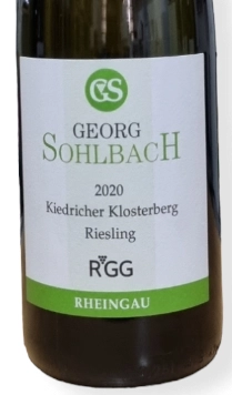2020 Kiedricher Klosterberg Riesling RGG