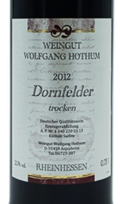 2012 Dornfelder - trocken