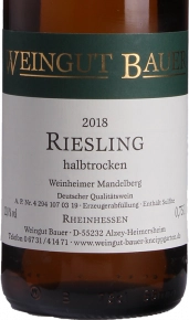 2018er Weinheimer Mandelberg Riesling Qualitätswein halbtrocken 0.75l