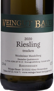 2020er Weinheimer Mandelberg Riesling Qualitätswein trocken 0.75l