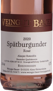 2020er Alzey Rotenfels Spätburgunder Qualitätswein halbtrocken 