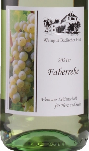 2021er Faberrebe Deutsche Qualitätswein lieblich 0.l