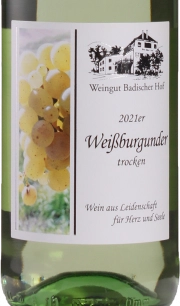 2021er Weißburgunder Deutscher Qualitätswein trocken 