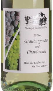 2021er Grauburgunder und Chardonnay Deutscher Qualitätswein trocken 0.75l