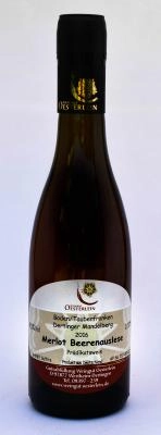 Zum Wein / Sekt: 2016er Dertinger Mandelberg Merlot Beerenauslese 